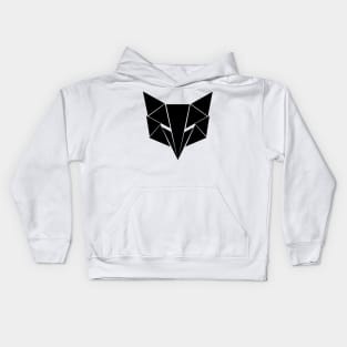 geometric animal, fox of triangles Kids Hoodie